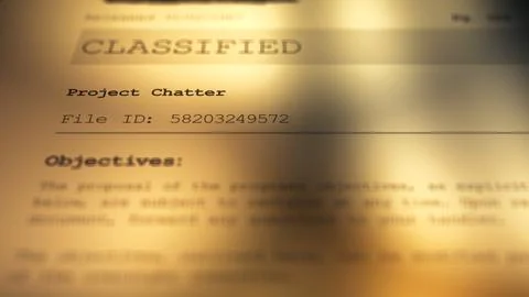 Generic Classified Document - Project Chatter0 Stock-Fotos