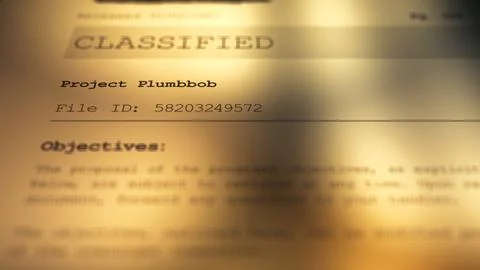 Generic Classified Document - Project Plumbbob0 Stock-Fotos