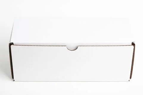 Generic Closed White Packaging Box Stock Photos