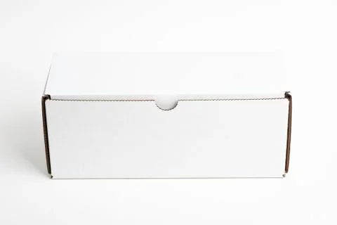 Generic Closed White Packaging Box Stock Photos