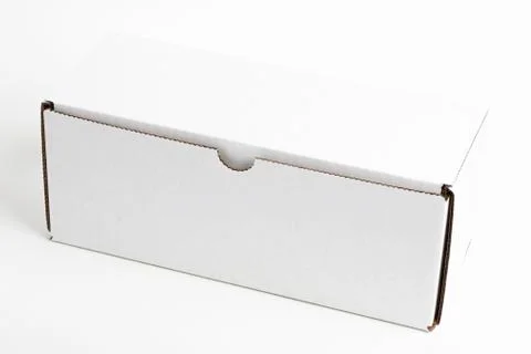 Generic Closed White Packaging Box Stock Photos