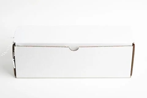 Generic Closed White Packaging Box Stock Photos