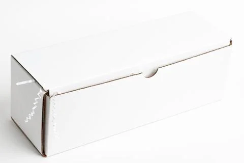 Generic Closed White Packaging Box Stock Photos