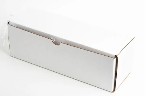 Generic Closed White Packaging Box Stock Photos