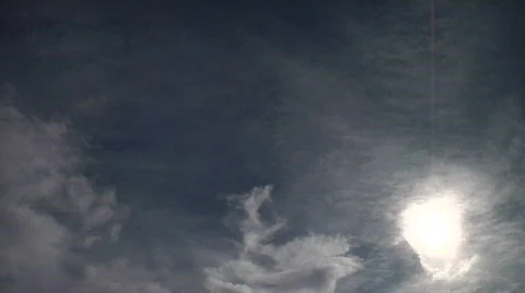 Generic Clouds and Sun Time Lapse Stock Footage 595637