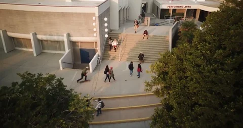 Generic college exterior Stock Footage 114031795