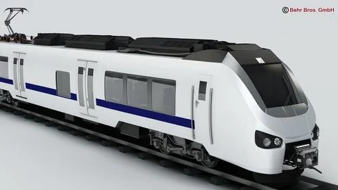 Generic Commuter Train 3D Model