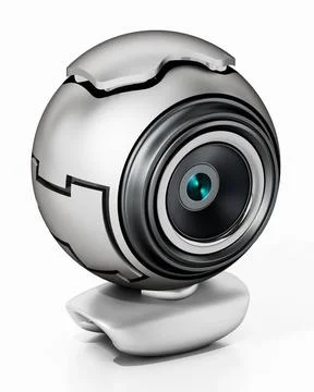 Generic computer webcam isolated on white background. 3D illustration Gene... 写真素材