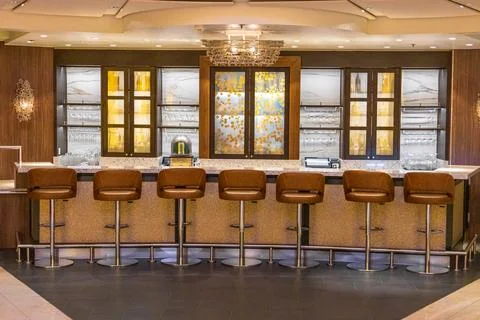 Generic concept of a night bar that serves alcoholic drinks and cocktails ona Stock Photos