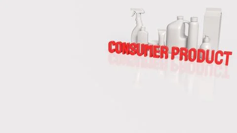 Generic Consumer Product Packaging Display Inside Modern Retail Store 3d re.. Stock Illustration