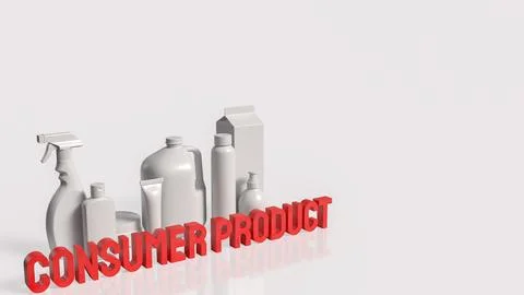 Generic Consumer Product Packaging Display Inside Modern Retail Store 3d re.. Stock Illustration
