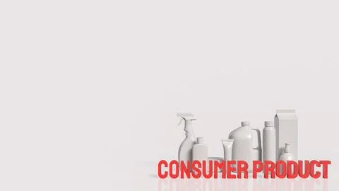 Generic Consumer Product Packaging Display Inside Modern Retail Store 3d re.. Stock Illustration