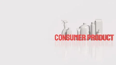 Generic Consumer Product Packaging Display Inside Modern Retail Store 3d re.. Stock Illustration