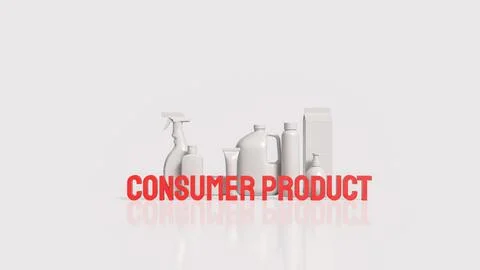 Generic Consumer Product Packaging Display Inside Modern Retail Store 3d re.. Stock Illustration