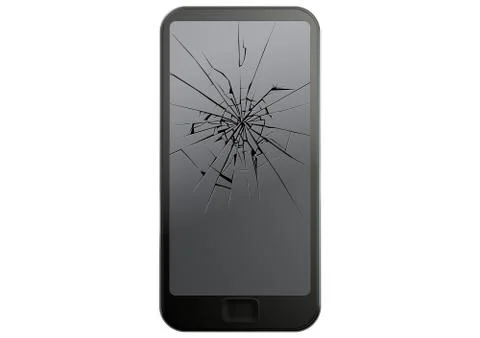 Generic cracked smart phone Stock Illustration