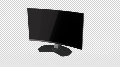 Generic Curved Modern Display 3D rendering Stock Photos