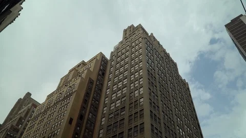 Generic day time establishing shot vertical look straight up view of New York Video stock 114233810