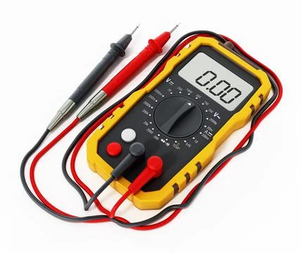 Generic digital multimeter isolated on white background. 3D illustration Stock Illustration