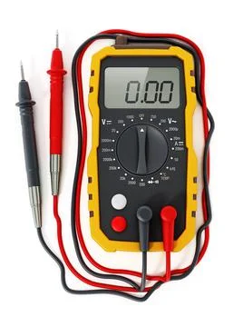 Generic digital multimeter isolated on white background. 3D illustration Stock Illustration