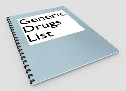 Generic Drugs List concept Stock Illustration