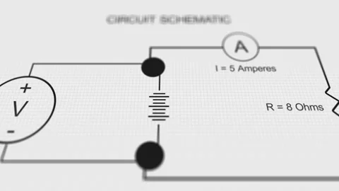 An Generic Electric Diagram for a Circuit for Electrical Code Stock Footage 345500940