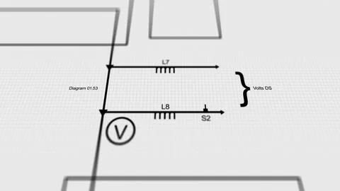 An Generic Electric Diagram for a Circuit for Electrical Code V20 Stock Illustration