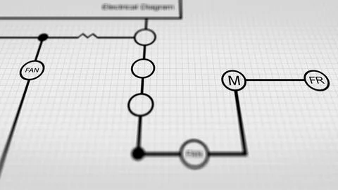 An Generic Electric Diagram for a Circuit for Electrical Code V30 Stock Illustration