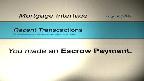 A Generic Escrow Payment in Mortgage Database 10 Stock Illustration