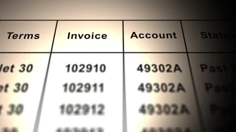 Generic Expense AP Invoice Account for Overdue Client in Corporation Vídeo Stock 345742808