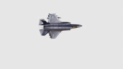Generic Fighter Jet Fly Through with Alpha Channel Stock Footage 340778455