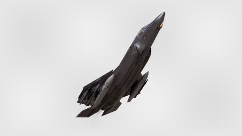 Generic Fighter Jet Fly Through with Alpha Channel 스톡 동영상 340778901