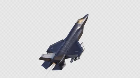 Generic Fighter Jet Fly Through with Alpha Channel Video stock 340778961