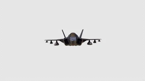 Generic Fighter Jet Fly Through with Alpha Channel Video stock 340779470