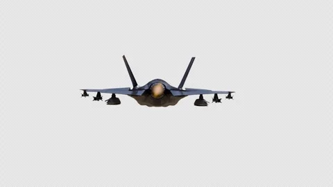 Generic Fighter Jet Fly Through with Alpha Channel Video stock 340779596