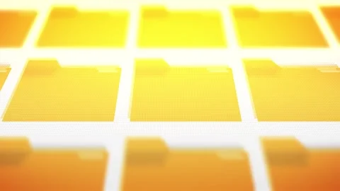 Generic Folder Icons on A computer Desktop of Software Platform Stock Footage 347739410