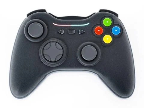 Generic game controller isolated on white background. 3D illustration Gene... Stock Photos