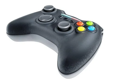 Generic game controller isolated on white background. 3D illustration Gene... Stock Photos