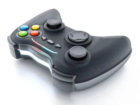 Generic game controller isolated on white background. 3D illustration Gene... Stock Photos