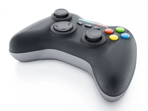 Generic game controller isolated on white background. 3D illustration Gene... Stock Photos