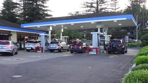 Generic Gas Station Stock Footage 219349625