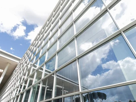 Generic glass building Stock Footage 75037778