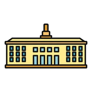 Generic government building vector showing a city hall or library Ilustración de archivo