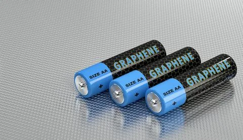 Generic Graphene Batteries. 3D Rendering Stock Illustration