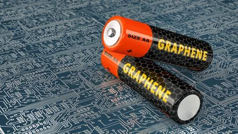 Generic Graphene Batteries. 3D Rendering Stock Illustration