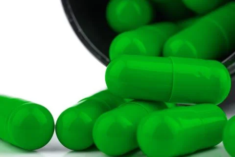 Generic Green Pills 写真素材