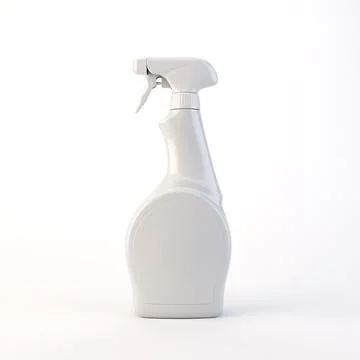 Generic Hand Spray Cleaning Bottle 3D Render Isolated Stock Illustration