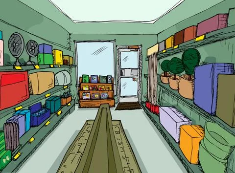 Generic Hardware Store Stock Illustration