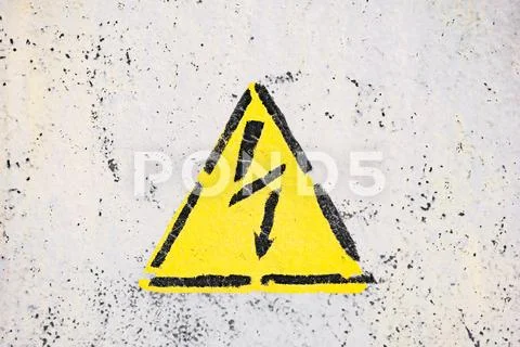 Generic High Voltage Danger Sign, symbol. Warning icon. Stock Photos