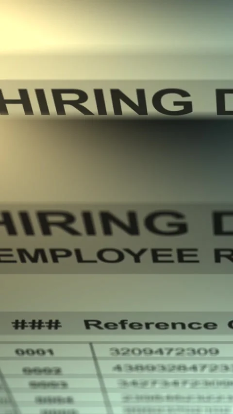 A Generic Hiring Database for an Employer or Business - Vertical Stock Footage 328332806