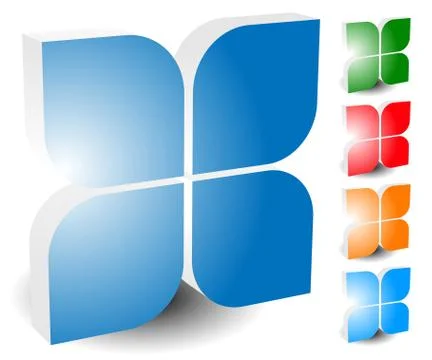 Generic icon, design element in four colors Ilustración de archivo